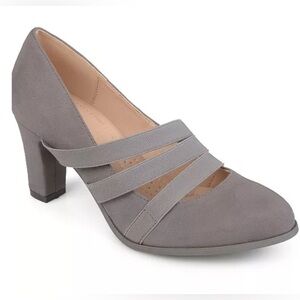 Journee Collection Gray Strappy Heels